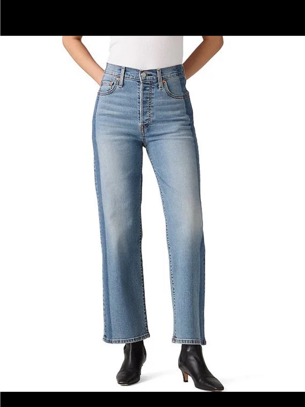Levi’s High-Rise Two-Tone Straight Leg Women's Jeans - Light Blue- Never Worn